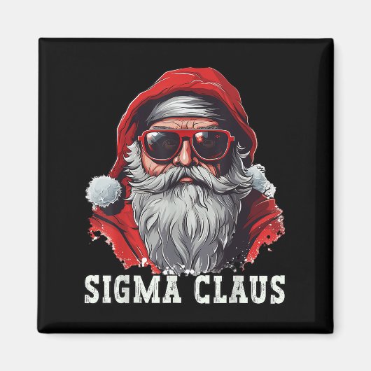 Sigma Claus Kerstman Grappig Kerst Rizz Meme Kerst Magneet (Voorkant)
