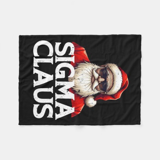 Sigma Claus Kerstman Grappig Kerstfeest Rizz De Ri Fleece Deken (Voorkant (Horizontaal))