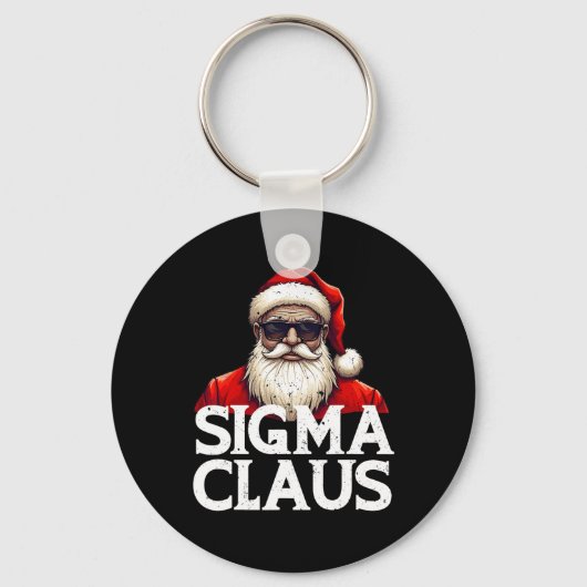 Sigma Claus Kerstman Grappig Kerstfeest Rizz De Ri Sleutelhanger (Voorkant)