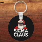 Sigma Claus Kerstman Grappig Kerstfeest Rizz De Ri Sleutelhanger (Voorkant)