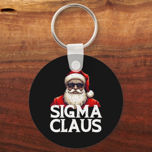 Sigma Claus Kerstman Grappig Kerstfeest Rizz De Ri Sleutelhanger (Voorkant)