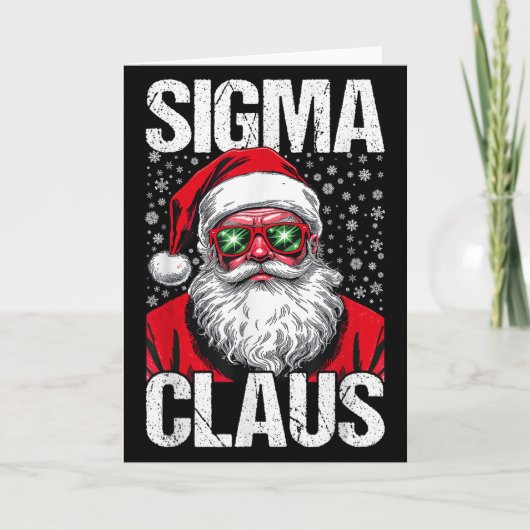 Sigma Claus Santa Funny Christmas Rizz Male For Bo Kaart (Voorkant)