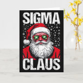 Sigma Claus Santa Funny Christmas Rizz Male For Bo Kaart (Gele Bloem)