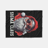 Sigma Claus Santa Funny Christmas Rizz Meme Xmas _ Fleece Deken (Voorkant (Horizontaal))