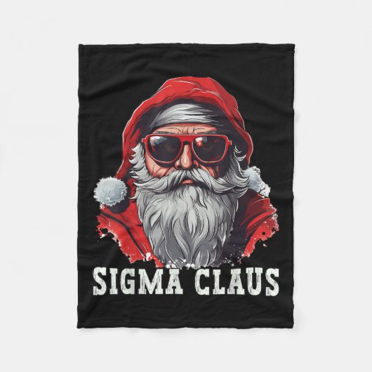 Sigma Claus Santa Funny Christmas Rizz Meme Xmas _ Fleece Deken (Voorkant)