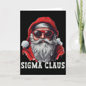 Sigma Claus Santa Funny Christmas Rizz Meme Xmas _ Kaart (Voorkant)