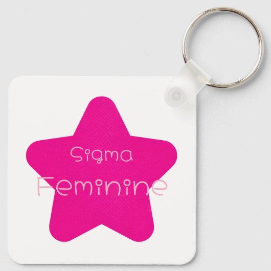 Sigma Feminine Acrylic Keychain (Achterkant)