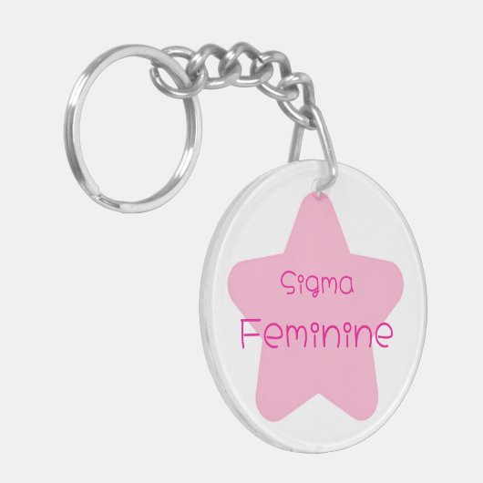 Sigma Feminine Acrylic Keychain (Voorkant Links)