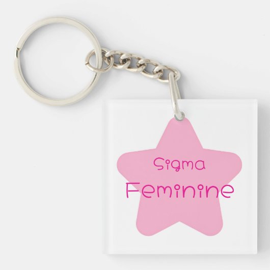 Sigma Feminine Acrylic Keychain (Voorkant)