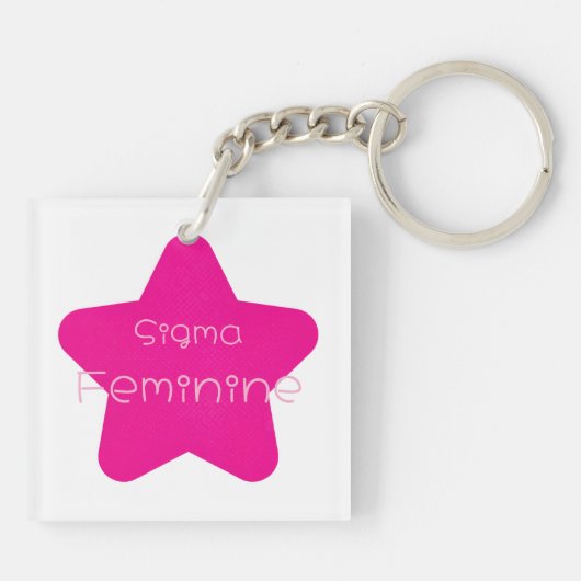 Sigma Feminine Acrylic Keychain (Achterkant)