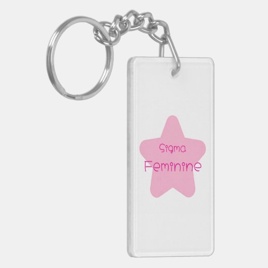 Sigma Feminine Acrylic Keychain (Voorkant Links)
