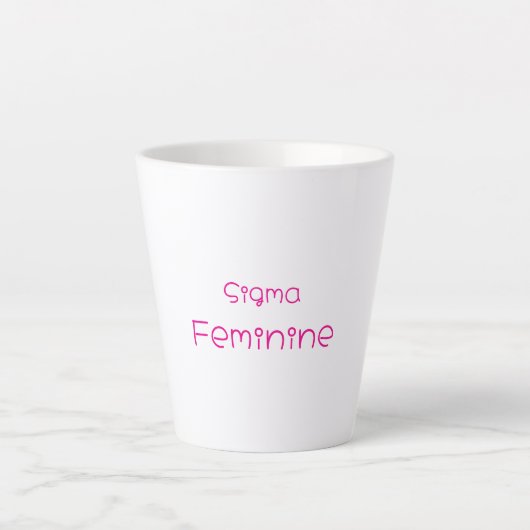 Sigma Feminine Latte Mug Latte Mok (Voorkant)