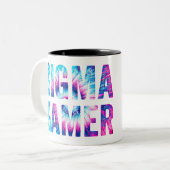 Sigma Gamer Brave Speler Tie dye Mok (Voorkant links)