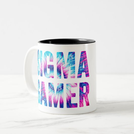 Sigma Gamer Brave Speler Tie dye Mok (Voorkant links)