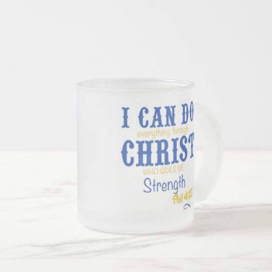 Sigma Gamma Rho Christelijke frosted mok phil 4:13 (Voorkant rechts)