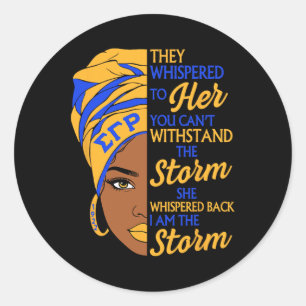 Sigma Gamma Rho Sorority Black Geschiedenis Maand Ronde Sticker