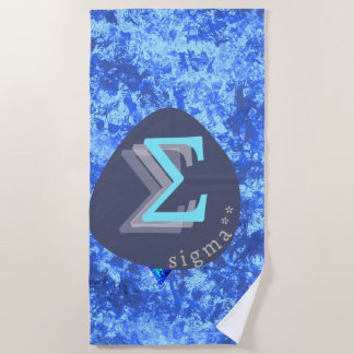 Sigma Greek Monogram Beach Towel Strandlaken