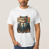 Sigma Lawyer Cat White T-Shirt (Voorkant)