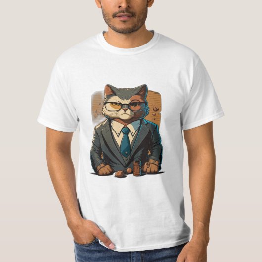 Sigma Lawyer Cat White T-Shirt (Voorkant)
