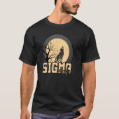 Sigma Male Grindset regelt het eenzame thema Wolf T-shirt (Voorkant)
