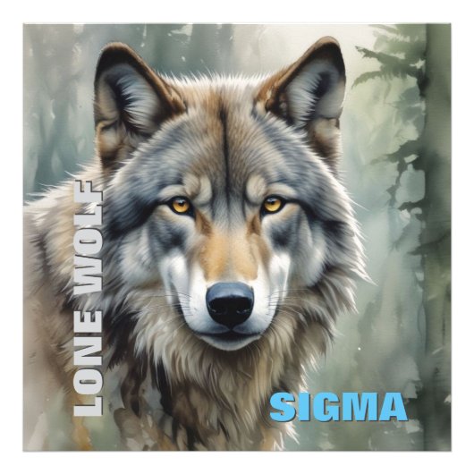 Sigma Male Lone Wolf Foto Afdruk (Voorkant)