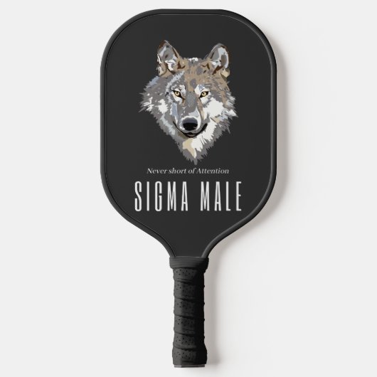 Sigma Male Lone Wolf Loner Meme Pickleball Paddle (Voorkant)