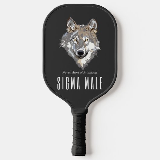 Sigma Male Lone Wolf Loner Meme Pickleball Paddle (Achterkant)