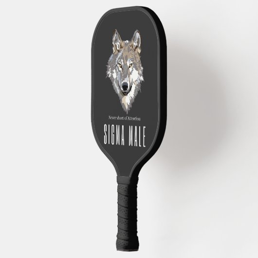 Sigma Male Lone Wolf Loner Meme Pickleball Paddle (Links)