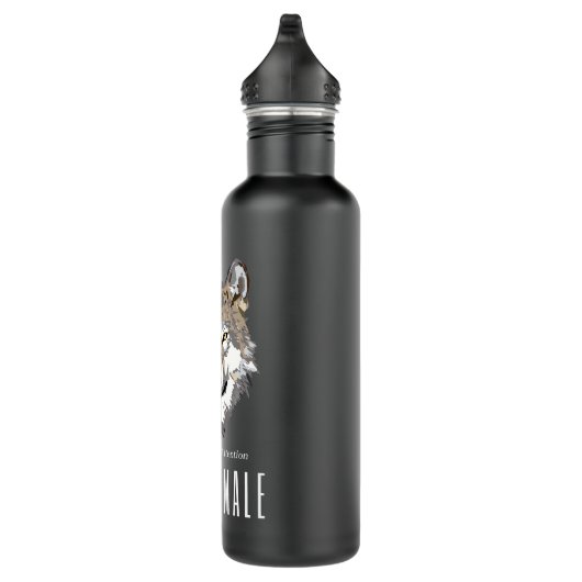 Sigma Male Lone Wolf Loner Meme Waterfles (Rechts)