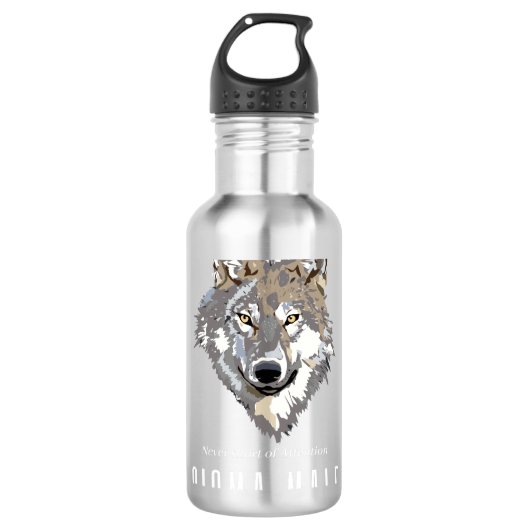 Sigma Male Lone Wolf Loner Meme Waterfles (Voorkant)