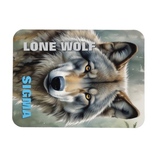 Sigma Male Lone Wolf Magneet (Horizontaal)