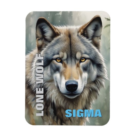 Sigma Male Lone Wolf Magneet (Verticaal)