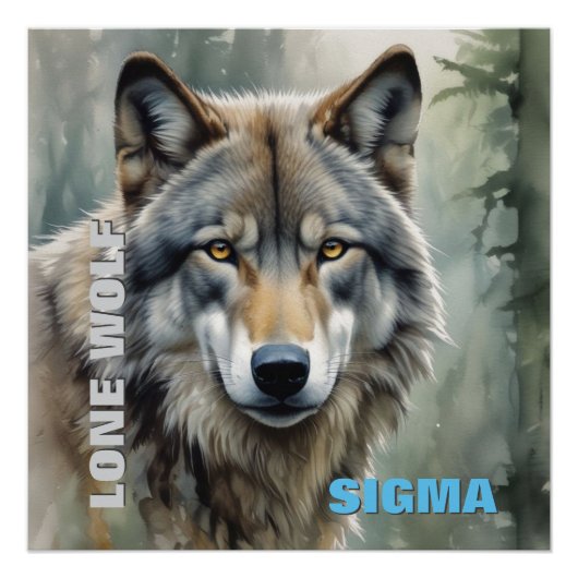 Sigma Male Lone Wolf Perfect Poster (Voorkant)
