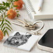 Sigma Male Lone Wolf Sleutelhanger (Voorkant Rechts)