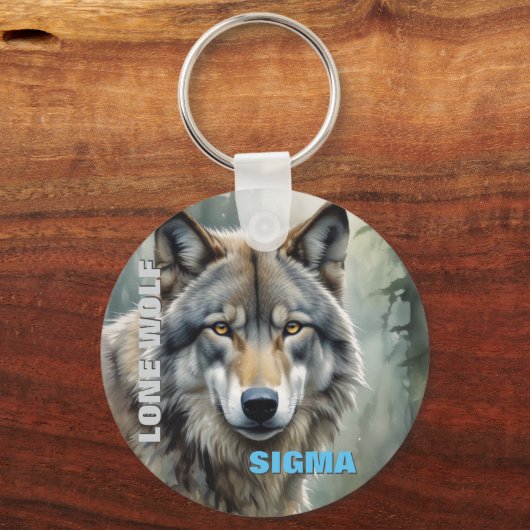 Sigma Male Lone Wolf Sleutelhanger (Voorkant)