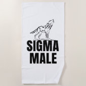 Sigma Male Lone Wolf Strandlaken (Voorkant)