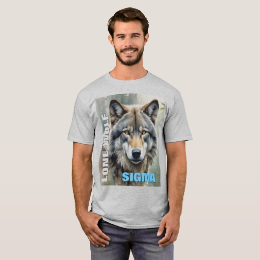 Sigma Male Lone Wolf T-shirt (Voorkant volledig)