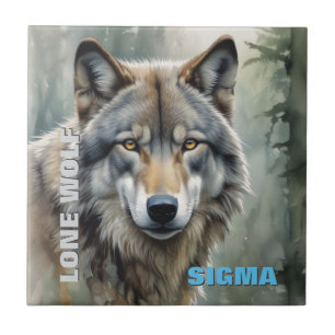 Sigma Male Lone Wolf Tegeltje