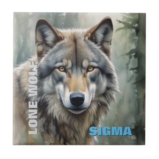 Sigma Male Lone Wolf Tegeltje (Voorkant)