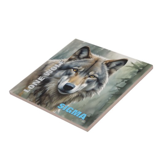 Sigma Male Lone Wolf Tegeltje (Zijkant)