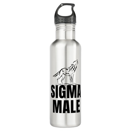 Sigma Male Lone Wolf Waterfles (Voorkant)