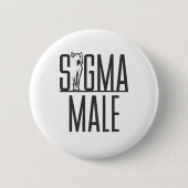 Sigma Male Wolf Lone Ronde Button 5,7 Cm (Voorkant)