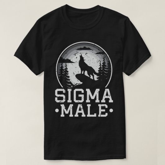 Sigma Male Wolf Loner Individualist Introvert. T-shirt (Design voorkant)