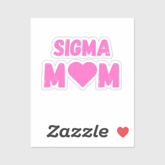 Sigma Mama Moederdag T-shirt voor Leuke Moeders Sticker (Vel)
