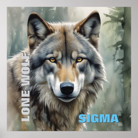 Sigma Mannelijke Alleenwolf Poster (Voorkant)
