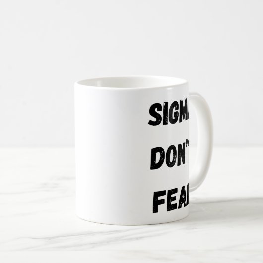 Sigma Niet Bang Koffie mok (Voorkant rechts)