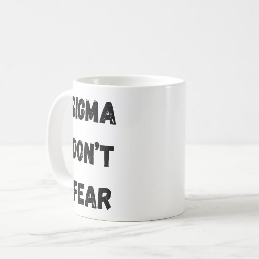 Sigma Niet Bang Koffie mok (Voorkant links)