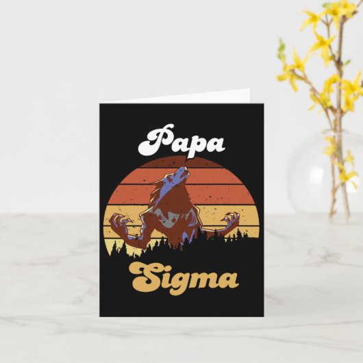 Sigma Papa Wolf Match Stam Wolven Camping Pak Fa Kaart (Gele Bloem)