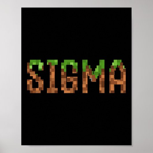 Sigma - Retro videogame pixel art 8-bit pc-gamer  Poster (Voorkant)