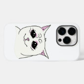 SIGMA SAD WHITE CAT FACE ANIMAAL Case-Mate iPhone CASE (Achterkant (horizontaal))